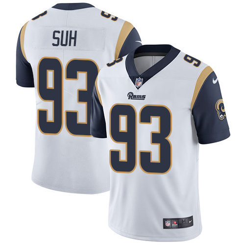 Nike Rams #93 Ndamukong Suh White Men's Stitched NFL Vapor Untouchable Limited Jersey